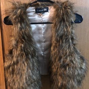 Faux fur vest